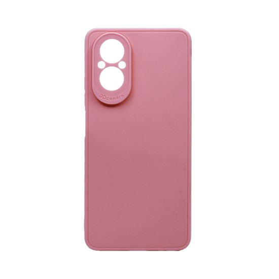 Capa de Silicone Macio com Moldura de Câmera para Realme C67 4G Rosa